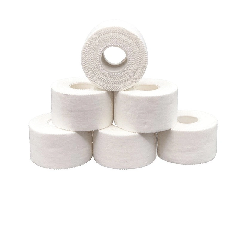 Hand Tear Zigzag Edge Coach Tape Athletic Tape Cotton Tape Sports Tape Rigid Strapping Tape Size 2.5cm/3.8cm/5cmx4.5m/9.14m/13.7m with CE ISO FDA