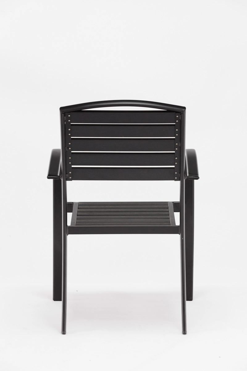 Black Powder Coated Aluminium Plastic Wood Outdoor Furniture