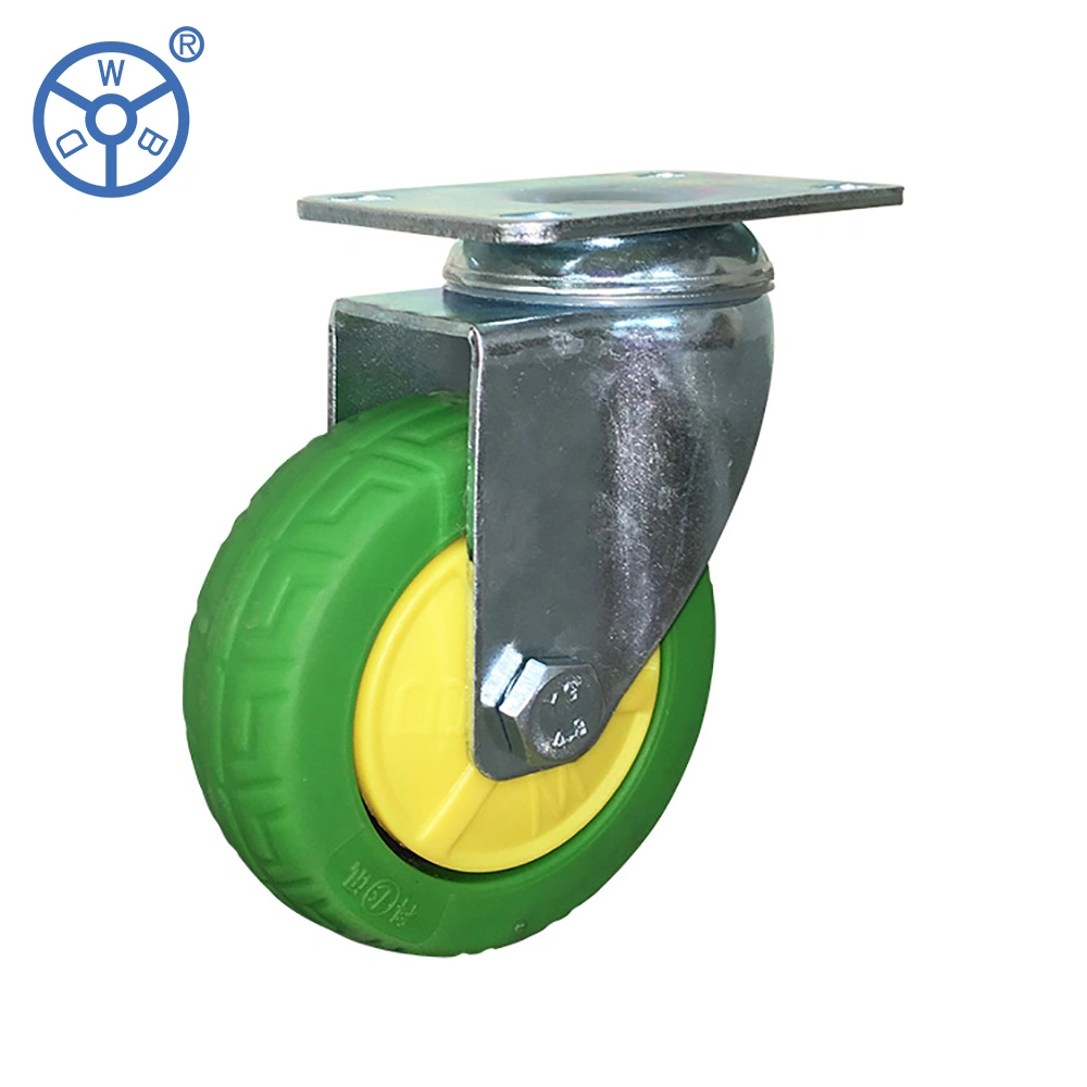 100X32 TPR Caster Wheel with Bearings for Trolleys Push Cart