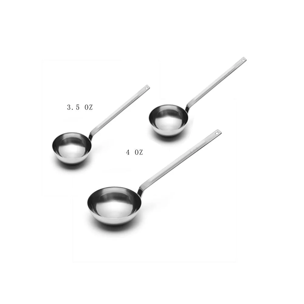 304 Stainless Steel Round Soup Ladle Kitchenware Tasting Spoon