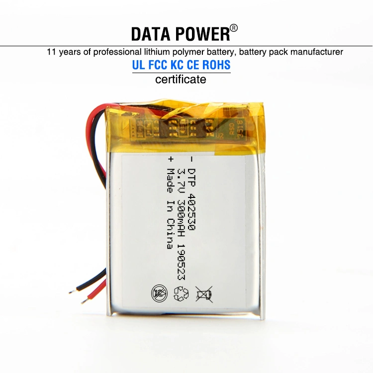 Wiederaufladbare 1,1wh 3,7V 300mAh Lipo-Batteriezelle