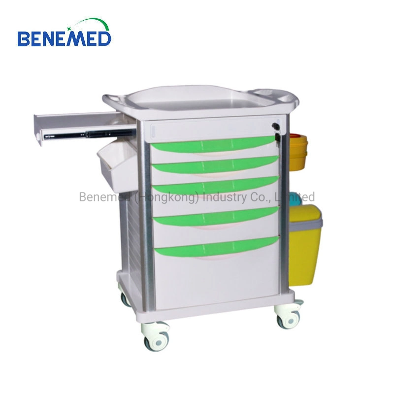 Durable ABS Plastic Hospital Drug Cart Medical Medicine Trolley Bm-Mt015