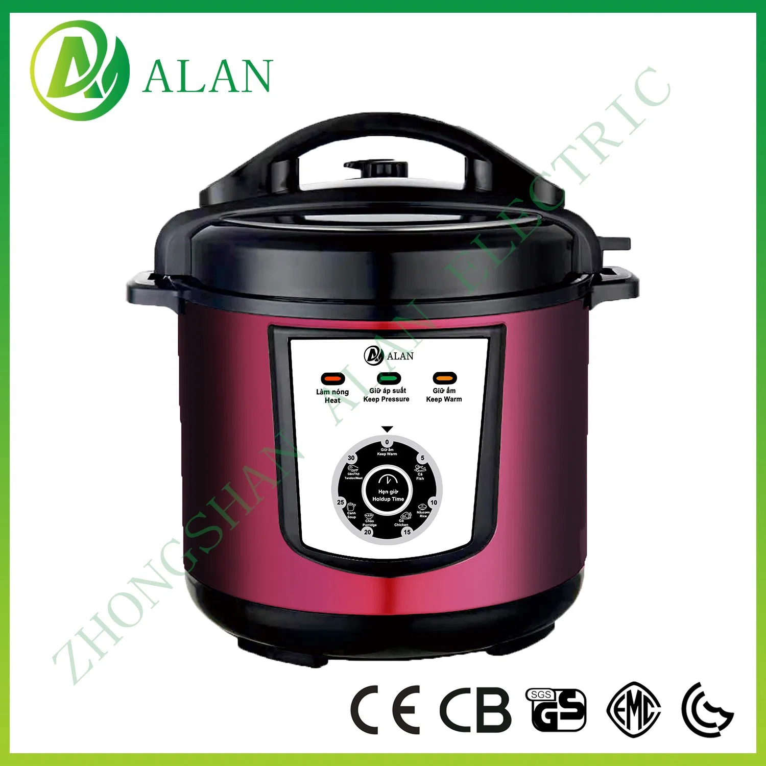 Electric Pressure Cooker Food Keep Warm Function Stainless Steel Kitchen Equipment for Home