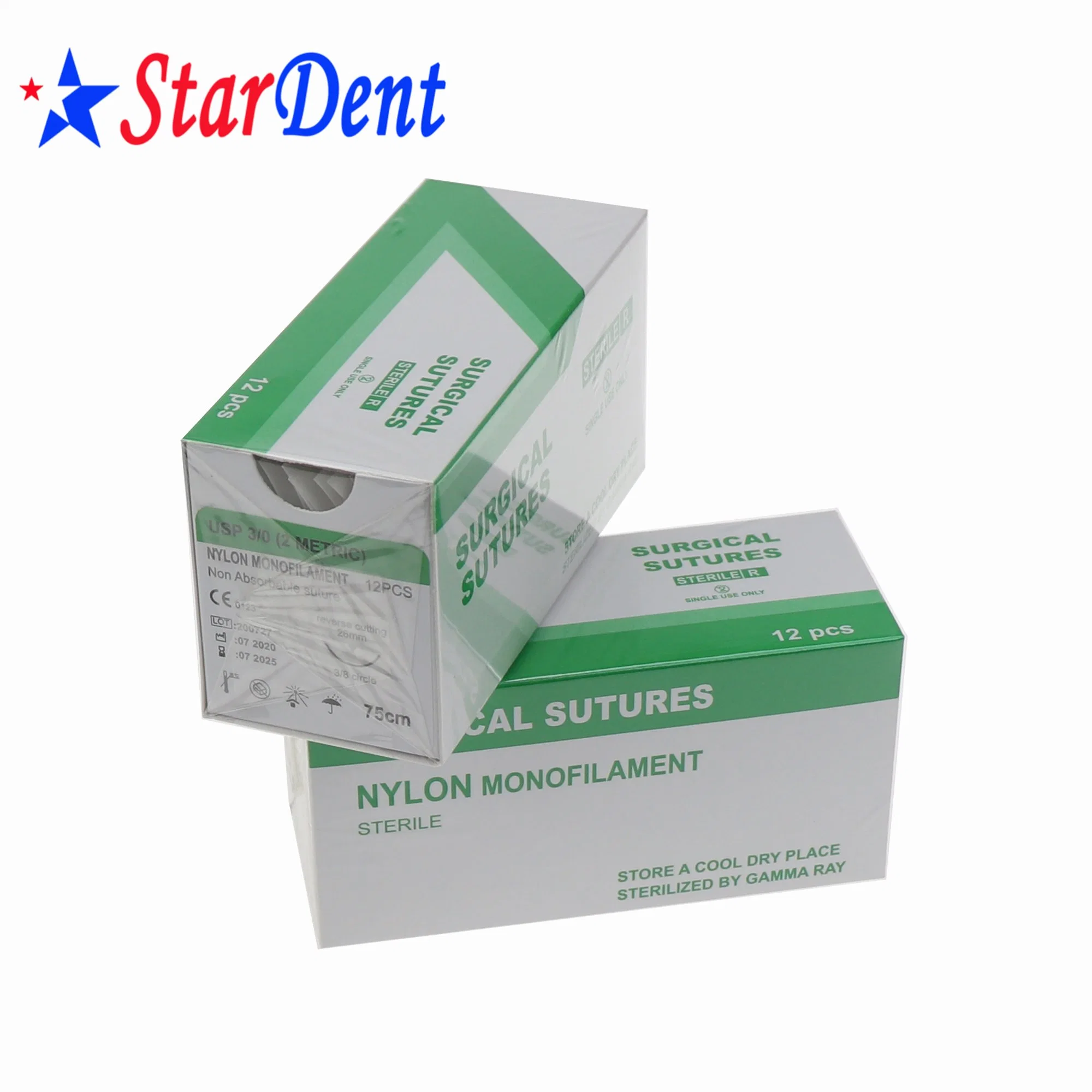 Dental Medical Disposable Sterile Single Use Nylon Monofilament Surgical Sutures