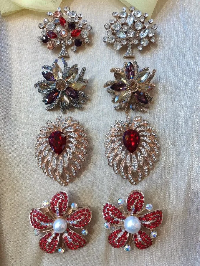 Fancy Flower Pearl Brooches Jewelry Accessories Imitation Pearls Rhinestones Crystal Wedding Brooch Pin