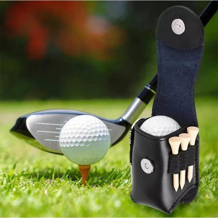 Custom Wasserdichte Golf Ball Tasche Golf Zubehör Leder Golftasche Taillenetui mit Gürtelschlaufe