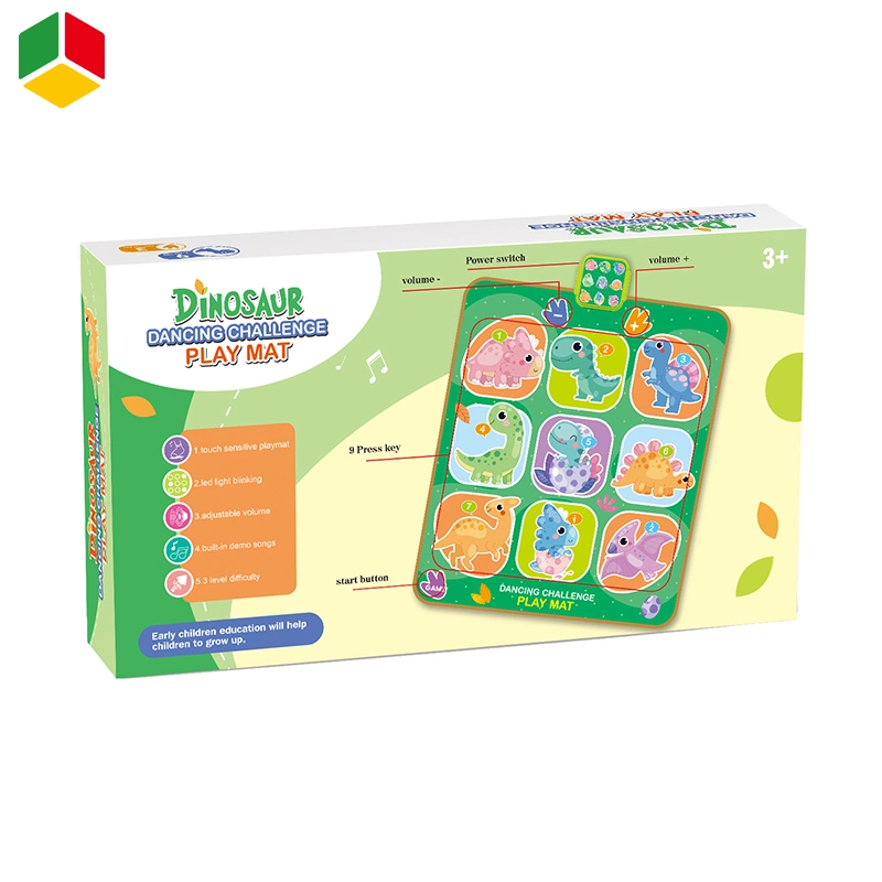 QS Nuevo estilo Kids Play Mat juguetes productos para bebés niños dinosaurio plegable resistente al agua con una manta eléctrica de juguete musical teclado juguetes Manta de baile de dibujos animados