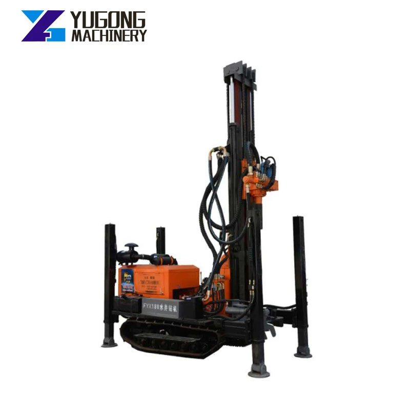 Crawler Type Water Well Drilling Rig Driven by Air Compressor