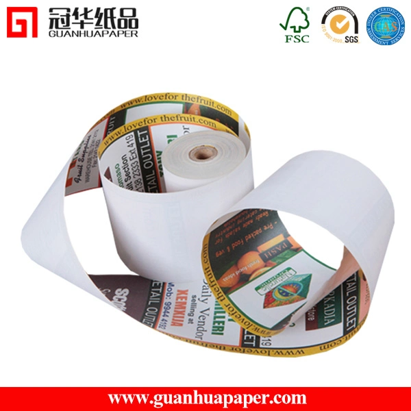 ISO 80mm Width 3colors Pre-Printed Thermal Paper Rolls