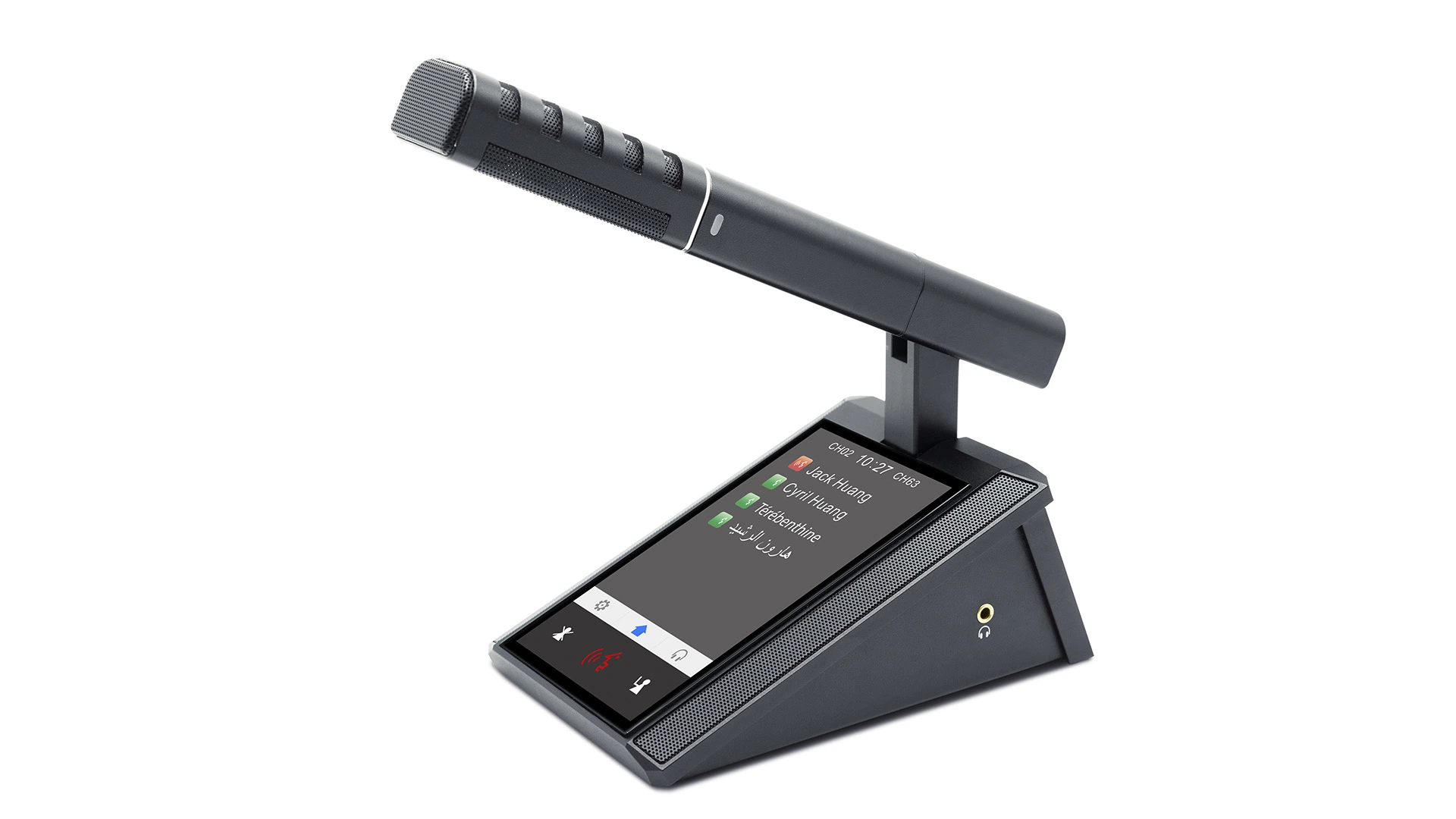 Vissonic Professional Multimedia Digital Conference System mit 5,1' Touchscreen Diskussionseinheit Kabelgebundenes Mikrofon Schwanenhalsmikrofon