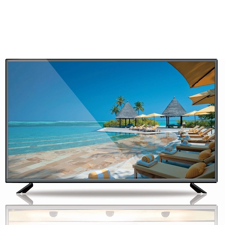 A nova fábrica de atacado 32 42 43 50 55 65 75 Polegadas Colunas HiFi modelo de música do visor LCD inteligente de televisão analógica ou digital LED Android TV LCD