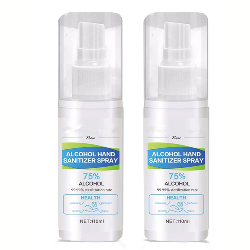 Logo personnalisé Portable antibactérien 75 % de l'alcool désinfectant de pulvérisation Anti-virus de la main Hand Sanitizer 110ml de gel de l'alcool