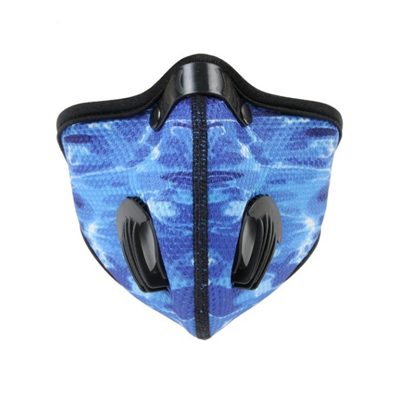 New Style Blue Patterns Veil Motorcross Mask (AM011)