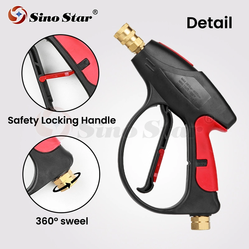 180bar/2650 Psi Car Washer Spray Gun High Pressure Car Wash Water Jet Gun Nozzle with G1/4 Quick Connect