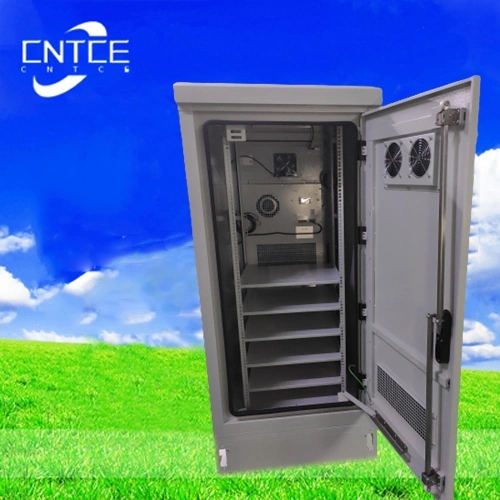 Outdoor Enclosure Mini Telecom Shelter Communication Cabinet Front Two Doors & Rear Two Doors Store The Device Hj-Ot-001 IP65