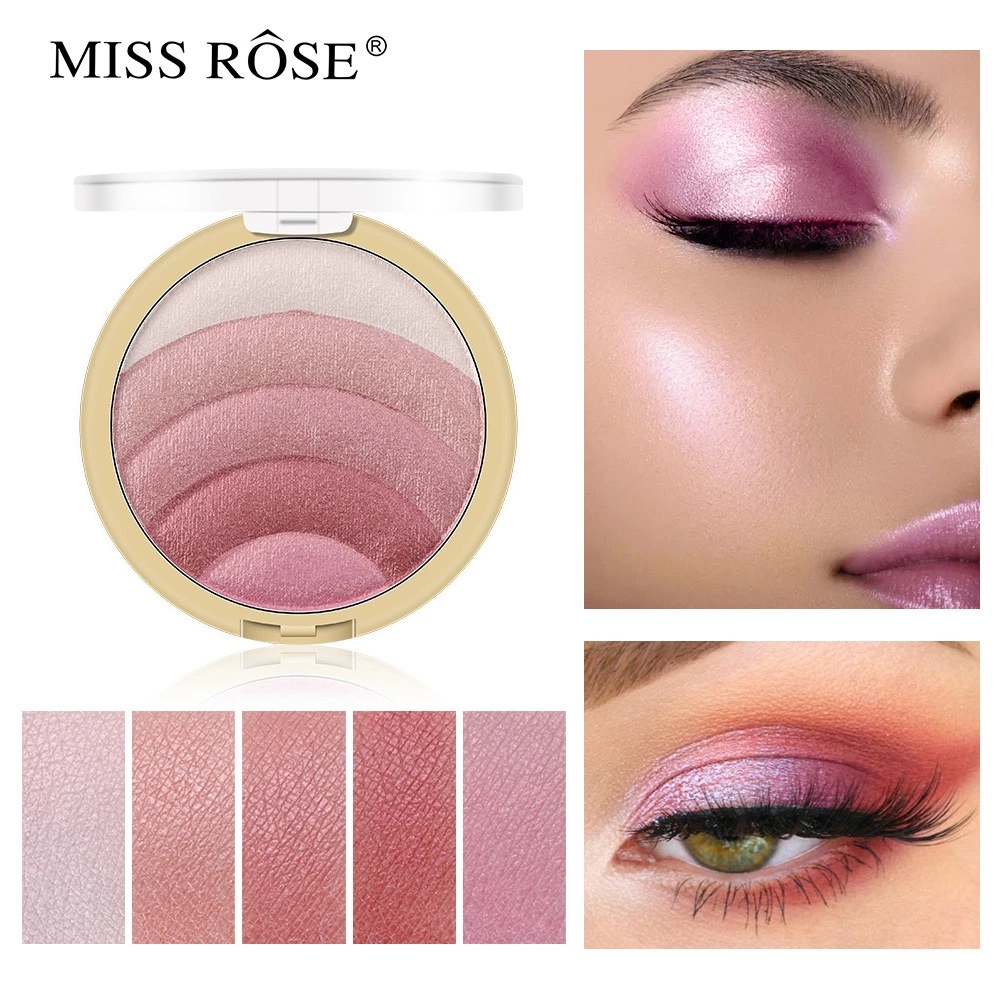 Mr-14 10 Color Rainbow High Gloss Eyeshadow Baked Powder Repair Blush Eyeshadow Palette Lazy Blush Beauty Makeup