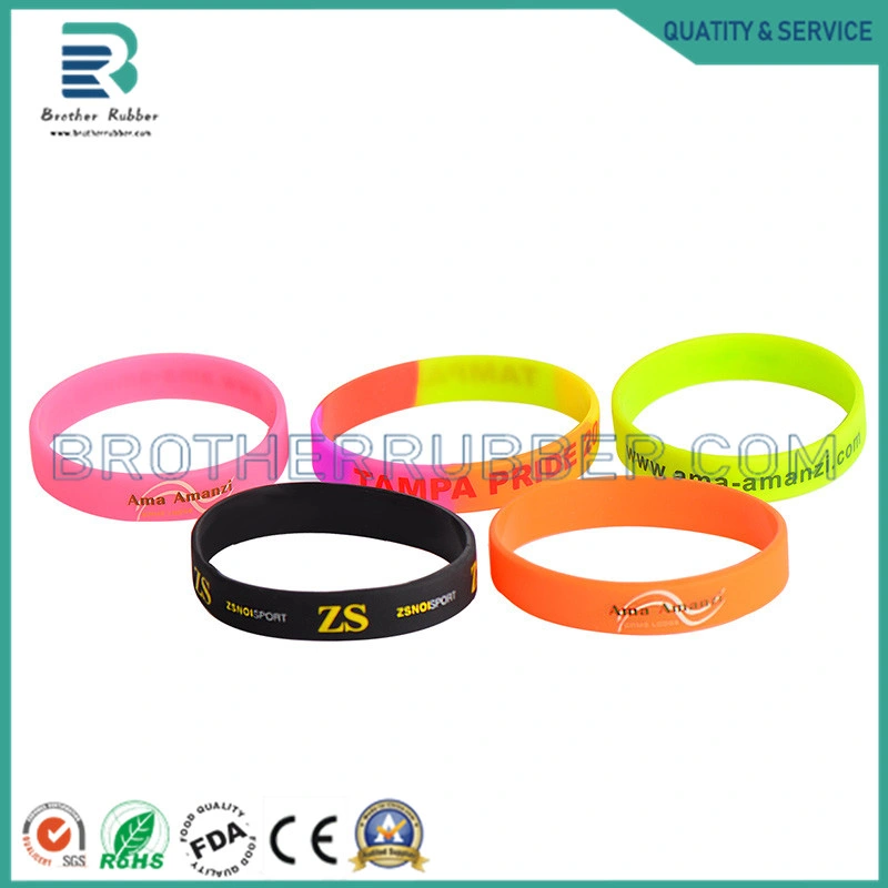 Bracelet en silicone personnalisé avec logo, bracelets en caoutchouc pour poignet.