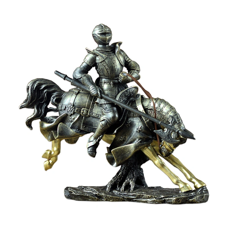 Resin Custom Knight Figurines Action Figure Gnomes Guard Horse Sculpture