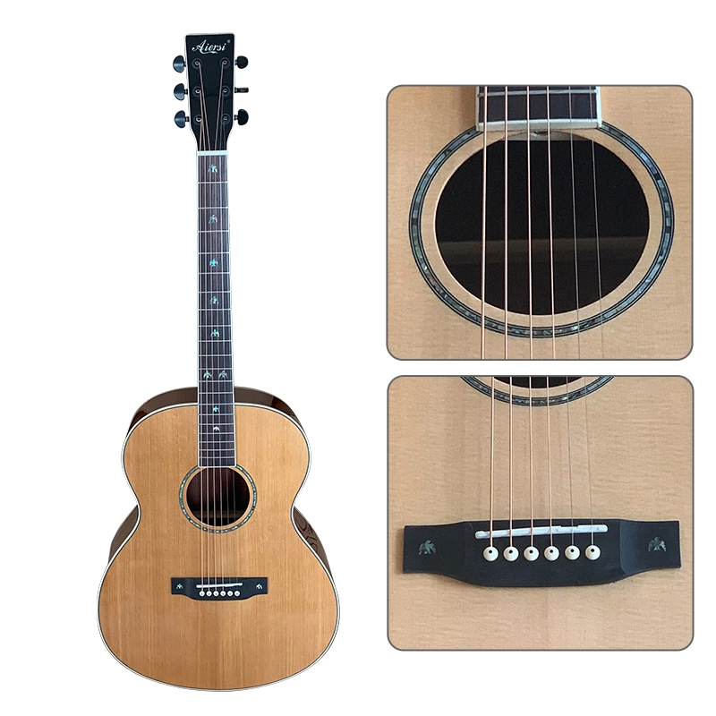 Wholesale/Supplier Price Aiersi Handmade Mahogany Body Folk String Acoustic Guitar