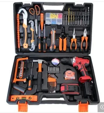 Multifunctional Portable Toolbox 21V Lithium Electric Drill Set for Home Use