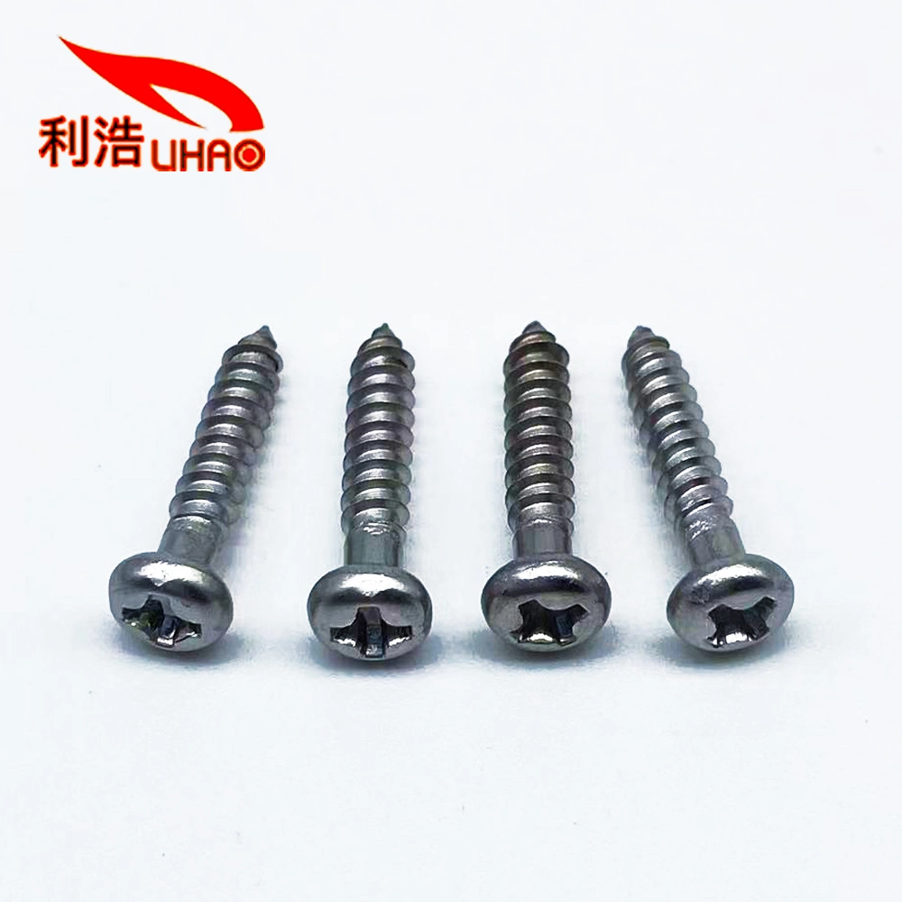 3*15 Vis en acier inoxydable 304 à tête Phillips/Crosss Pan/Round Head Self Tapping Screw