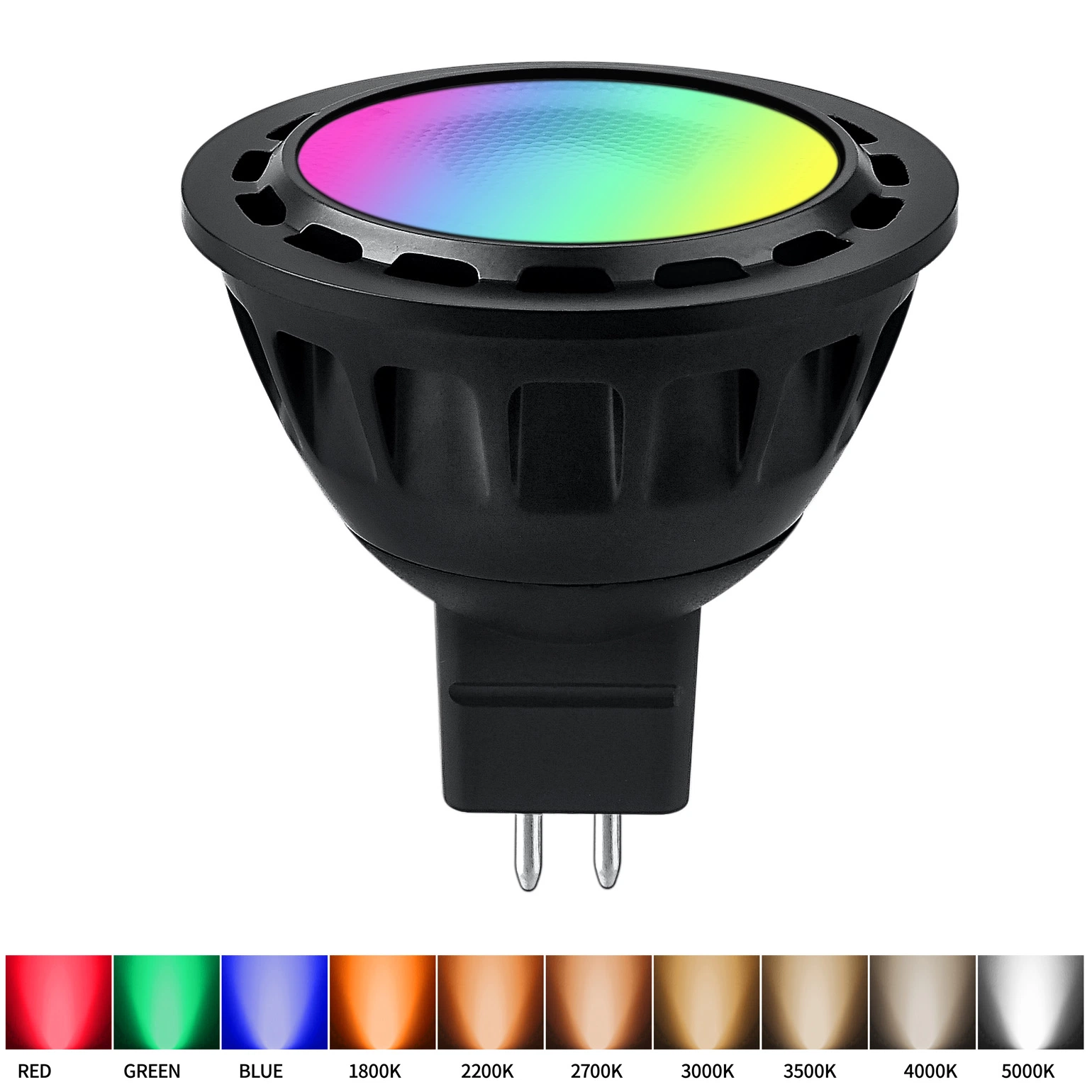 Best Aluminium 12V Smart LED MR16 GU5,3 Bluetooth APP Control Wasserdichte RGBW-Außenleuchte mit Wandhalterung, weiß, nicht verformbar
