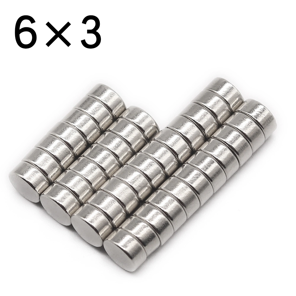 D6X3mm Permanent N52 Round Disc Shape Nickel Coating Magnet Small Disc Neodymium Magnetic Materials for Headphone