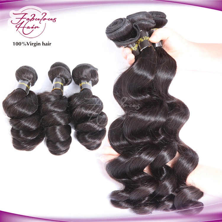 100% Malaysian Loose Wave Virgin Hair Weaving Weft