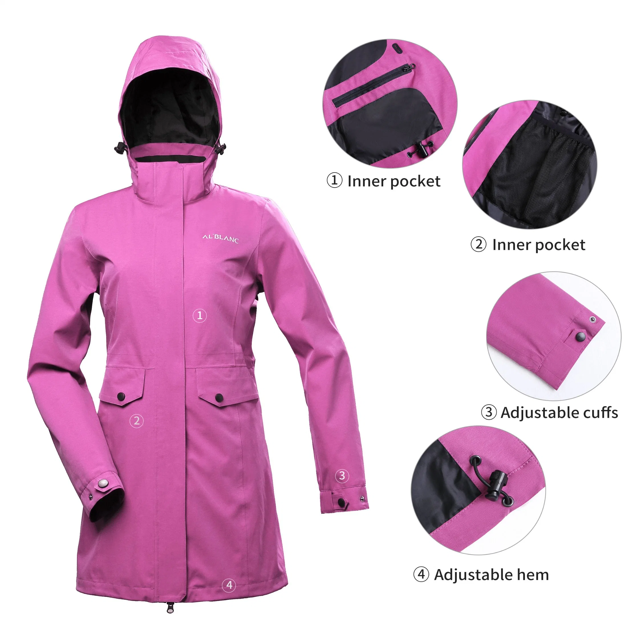 Women's Windproof and Waterproof Single-Layer Hardshell Jacket Women's Outdoor Hiking Wear