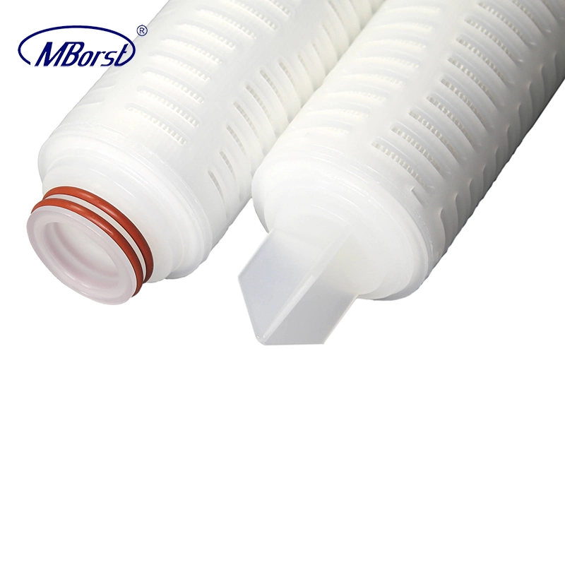 OEM/ODM Micron PP Polypropylene Pleated Filter Cartridge for Liquid Gas Microelectronics Industry Water Filtration with Soe 226 Double O-Rings Bayonet Spear/Fin