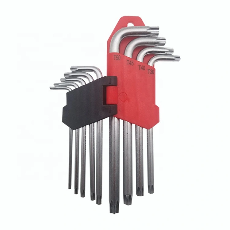 T10-T50 9pcs conjunto de llave Allen tornillo hex.