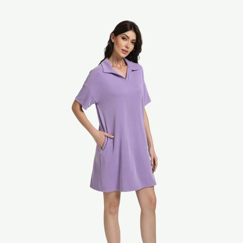 Elegante camisones de plumón a medida Mayorista/Proveedors ropa de dormir de manga corta para Mujeres