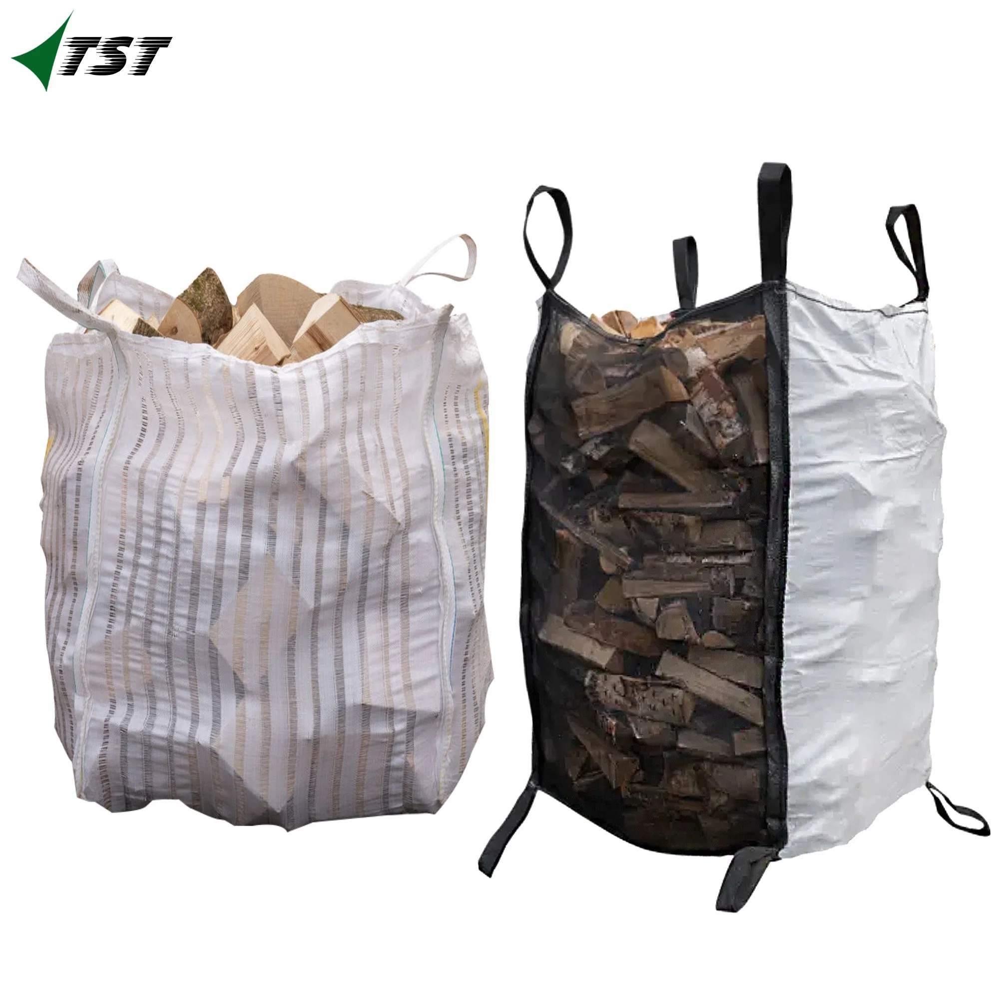 Wholesale/Supplier Durable Packing Firewood Ventilated Bulk Bag 1000kg Breathable FIBC Big Bag Firewood Bag Mesh Packaging Storage 5: 1