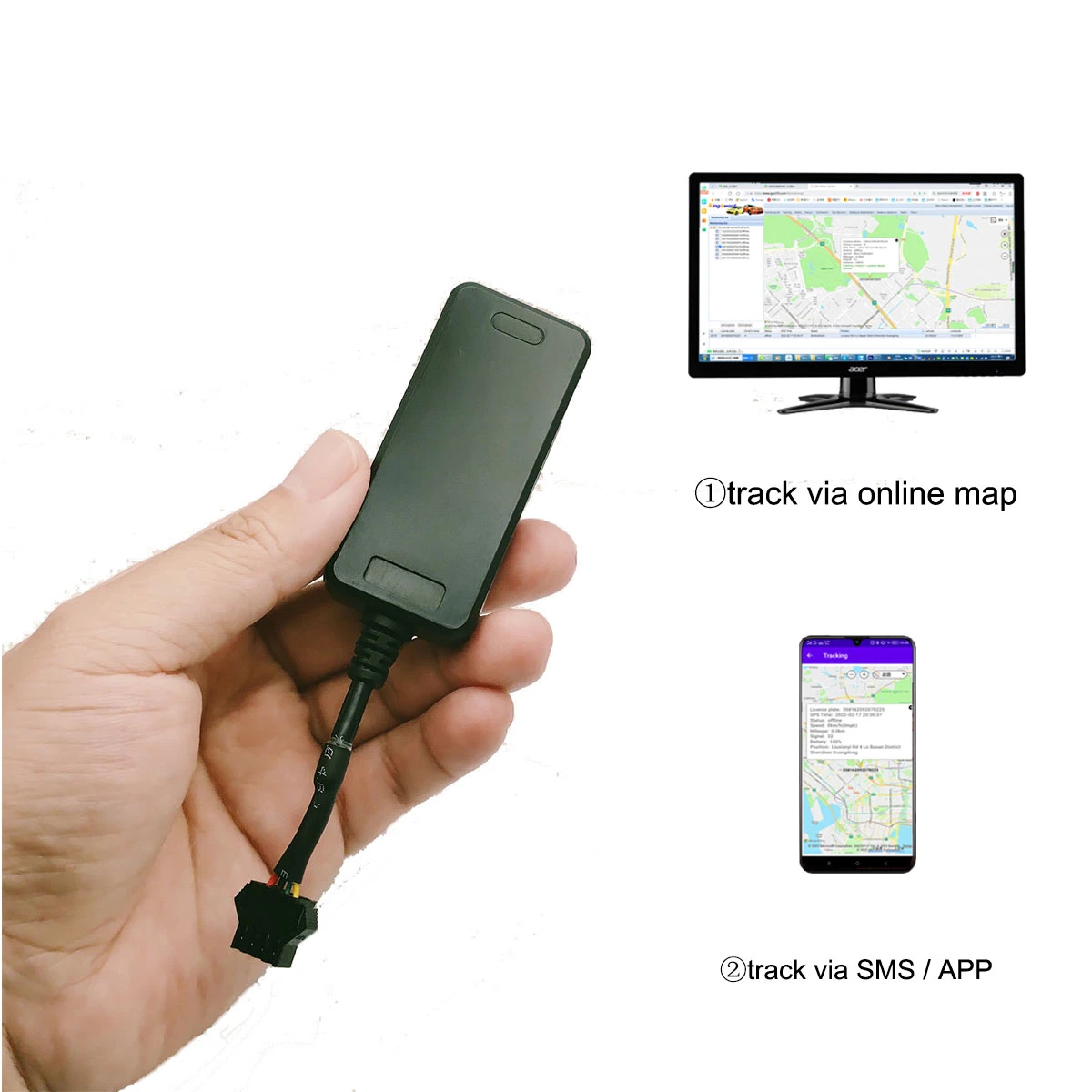 Сигнализация о потере сигнала в реальном времени Мини GSM GPS Tracker внутренний аккумулятор для Мотоцикл Эбик RV рекреационный автомобиль