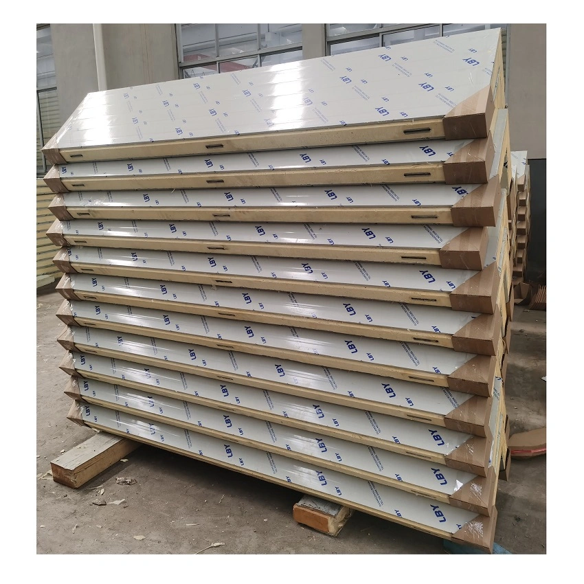 Poliuretano aislado Sandwich Panel de pared exterior