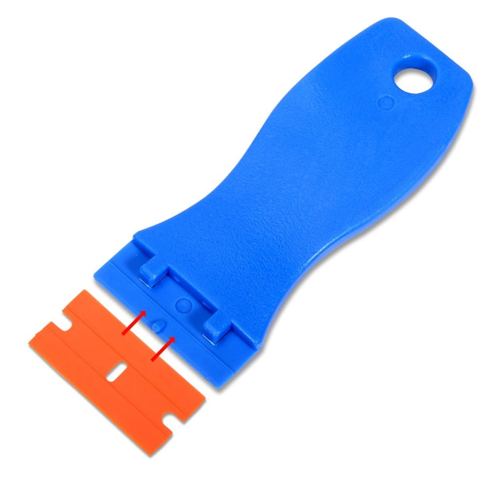 Cleaning Scraper Plastic Razor Scraper with Double-Edged Plastic Blades