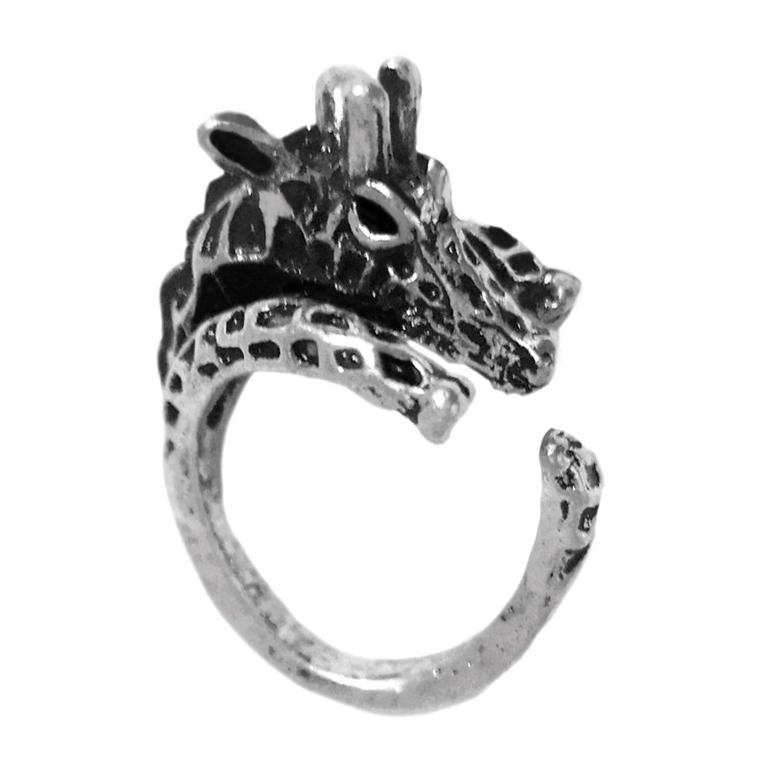 Punk Vintage Style Stylish Finger Rings Jewelry Steel Casting Animal Open Adjustable Rings for Men Gift