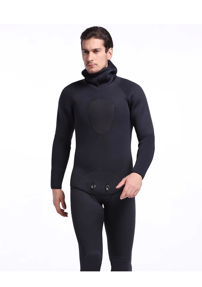 Combinaison de plongée avec le capot de 5mm pleine Surf Wetsuit Hoodie plongée avec tuba maillot de bain