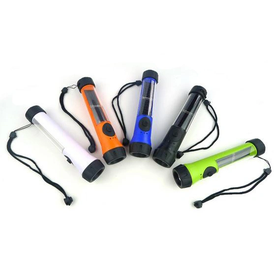 Waterproof Solar Powered Torch with Emergency Battery Backup Flashlight