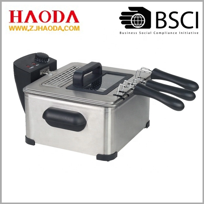 Detachable Oil Container Stainless Steel Home Electric Fryer 4.0 Liter Deep Fryer