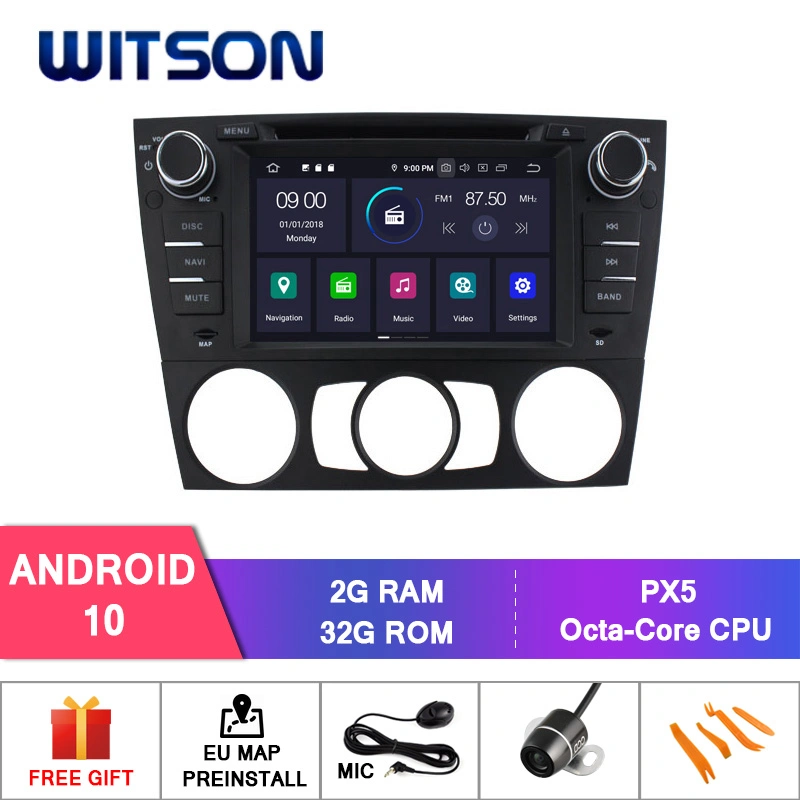 Witson Reprodutor de Vídeo para Carro Android 10 para BMW E90 E91 E92 E93 Rádio do Veículo GPS Multimídia.