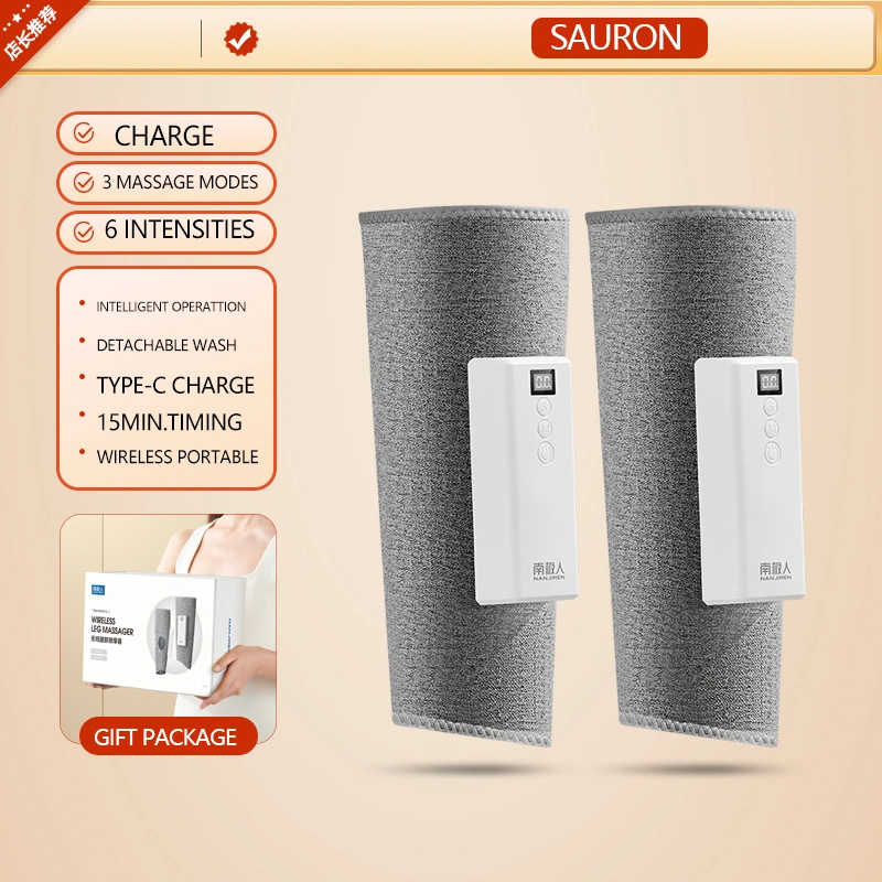 Sauron 716 Wireless Cordless Air Compression Blood Circulation Heating Portable Leg and Calf Massager