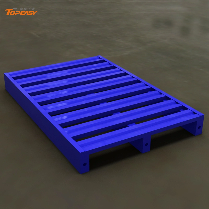 Single-Side Sheet Metal Pallet for Transport and Warehouse Storage