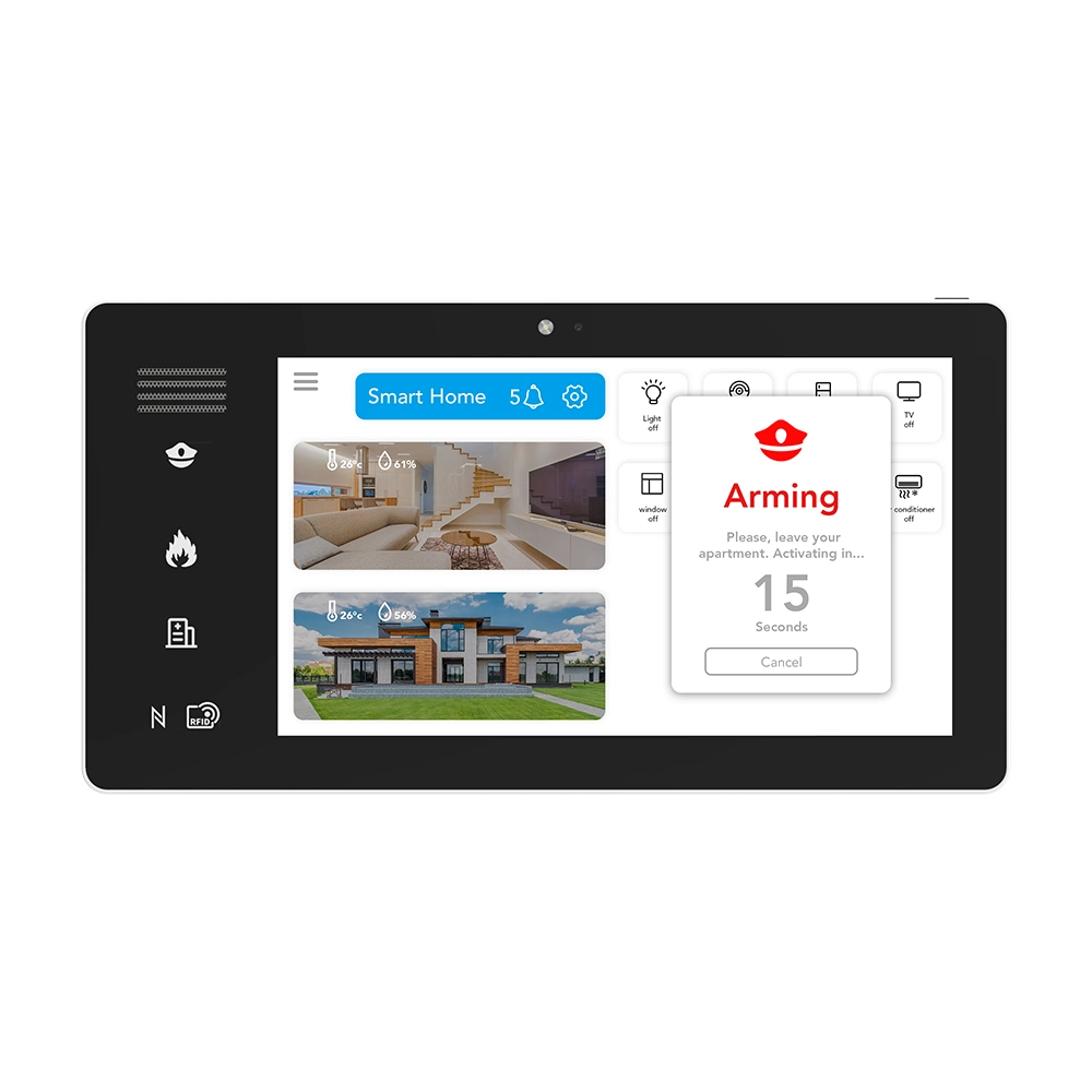 Wall Mount 8inch LCD Touch Screen Poe Power Tablets Smart Home Security Alam System Zigbee Gateway Android Tablet PC