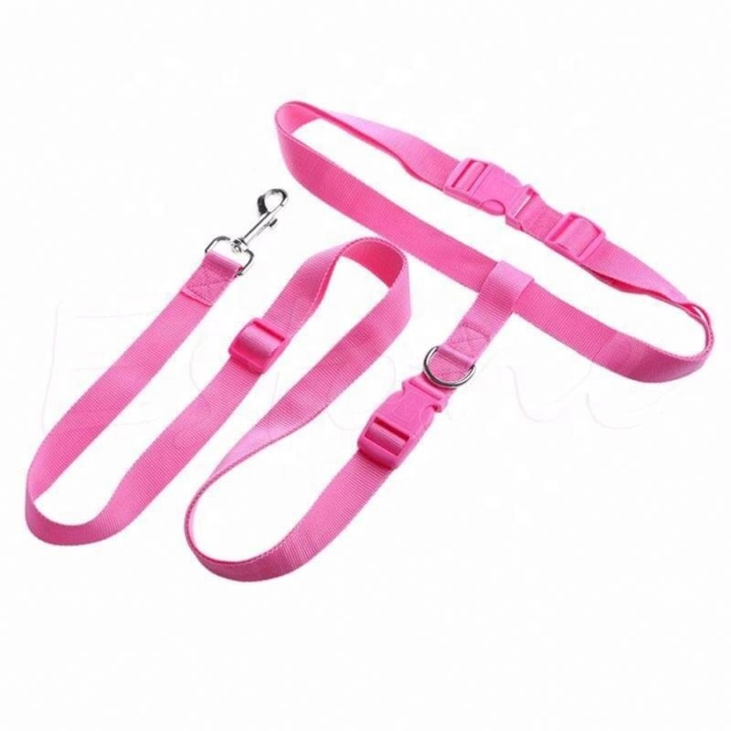 Adjustable Hands Free Leash Dog Pet Lead Waist Belt for Jogging Walking Running Black B0723cfqcq All Seasons Nylon, Nylon/Pet Toy