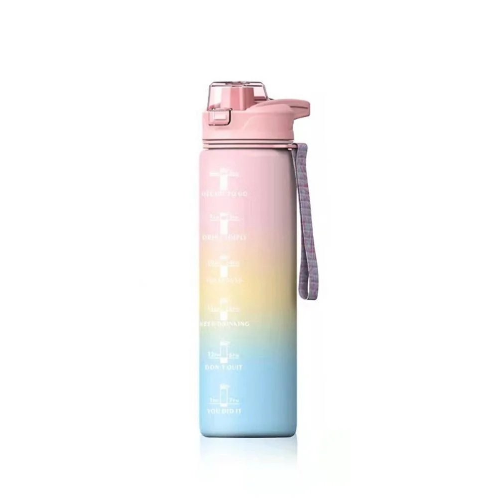 Neue 1L Sport tragbare transparente Sport Wasserflasche mit Stroh Outdoor Reisen Kunststoff BPA kostenlose Wasserflasche Wyz21230