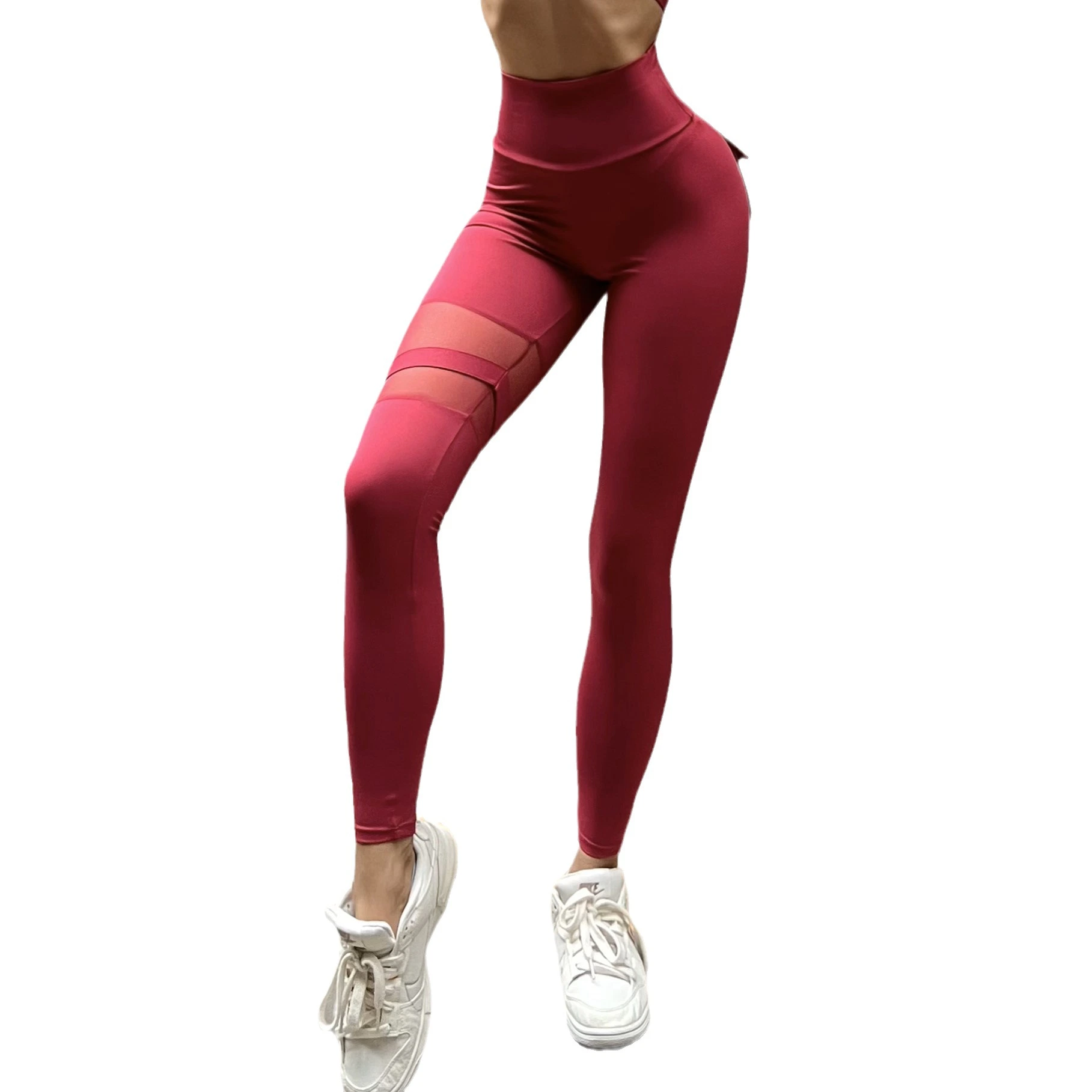 Hip Lift Fitness Pants Women's Summer Stretch Tight Exercise High-Waisted Running Outside to Wear Bottom Patchwork Yoga Pants