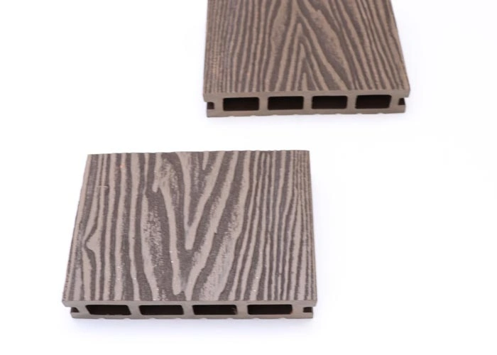 Outdoor 3D Deep Embossing Wood Grain Design Plastic Engineered Deck Floor Covering Crack-Resistant Composite Decking WPC