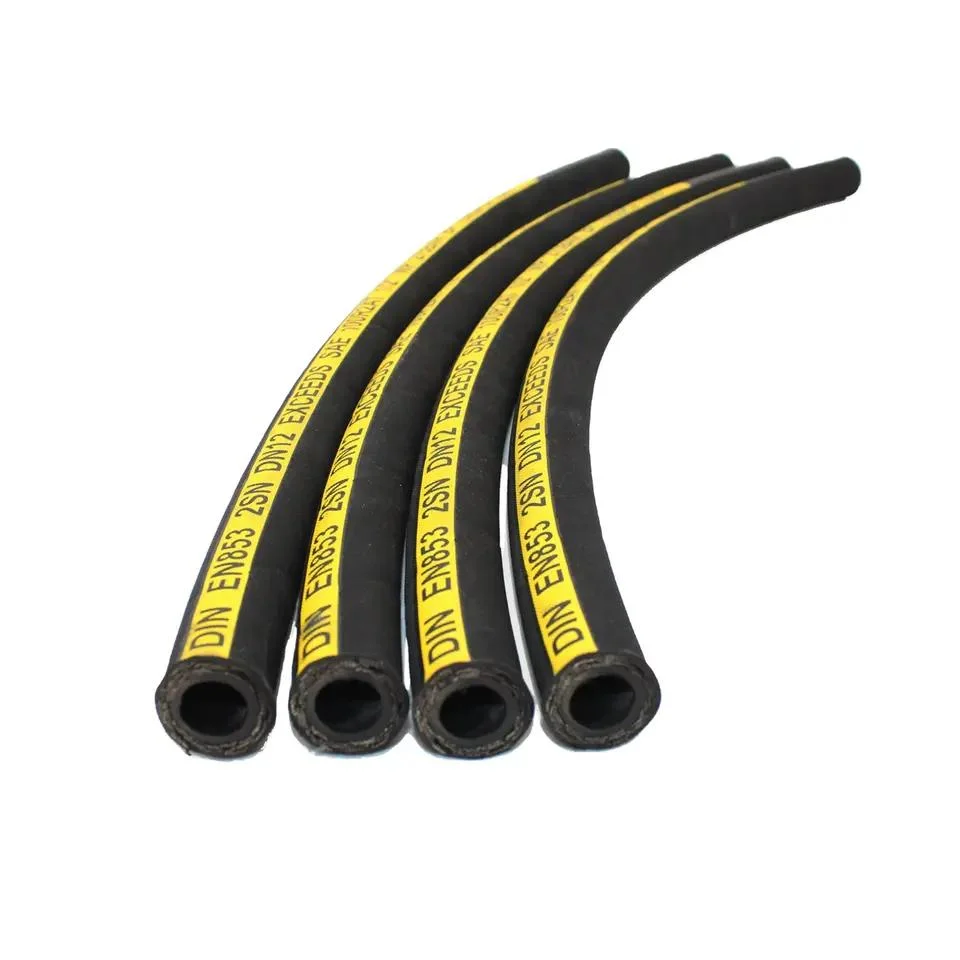 OEM 1/2 Inch 2 Wire Colorful Flexible Braided Hydraulic Oil Rubber Hose