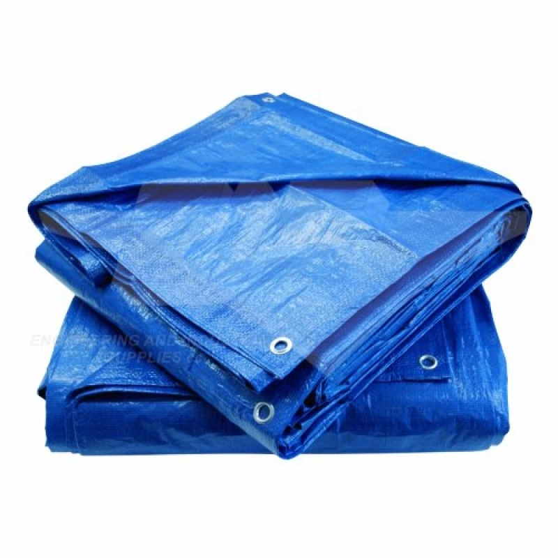 Industrial Blue Strong Cover Waterproof Tarpaulin Fabric Light Duty PE Tarps